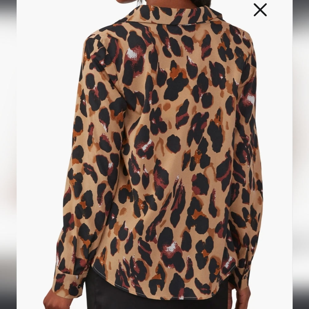 NWOT Vici collection Ball of Joy leopard blouse by Grey Lab - Picture 2 of 12